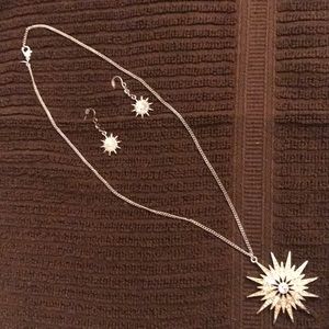 Silver Tone / Cubic Zirconia Starr Set